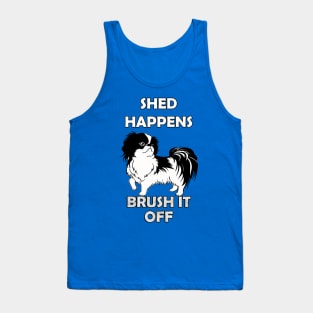 Funny Dog Lover Quote, Shed Happens Brush It Off Shih Tzu Tank Top